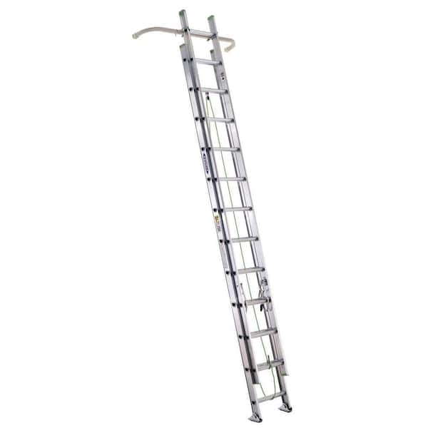 24 ft. Aluminum Extension Ladder with 225 lbs. Load Capacity Type 2-Duty Rating and Free Stabilizer