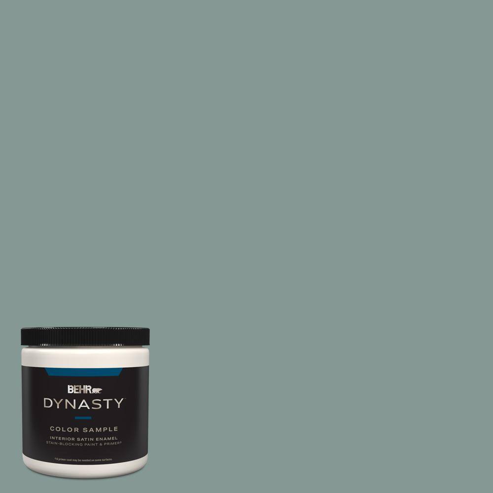 BEHR DYNASTY 8 oz. #T18-15 In The Moment Satin Enamel Stain-Blocking ...