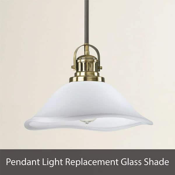 4 in. H x 11-1/2 in. Dia/Alabaster Glass Shade for Torchiere Lamp