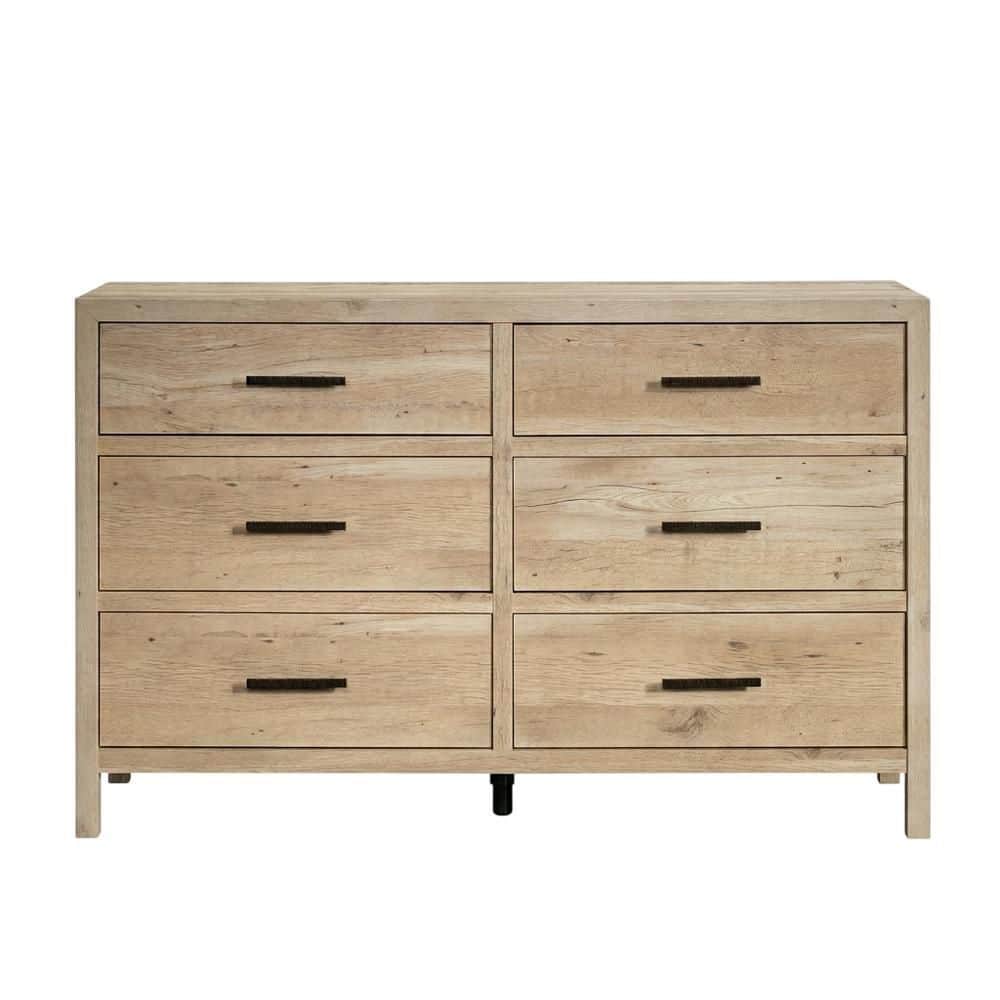 Prime Oak Bedroom Dresser with Metal Accents, Coastal Cottage Style price history on PriceWatchPro