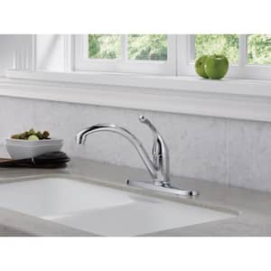Collins Lever Single-Handle Standard Kitchen Faucet in Chrome