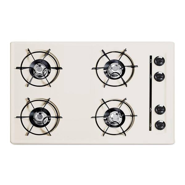 Unbranded 30 in. Gas Cooktop in Bisque with 4 Burners