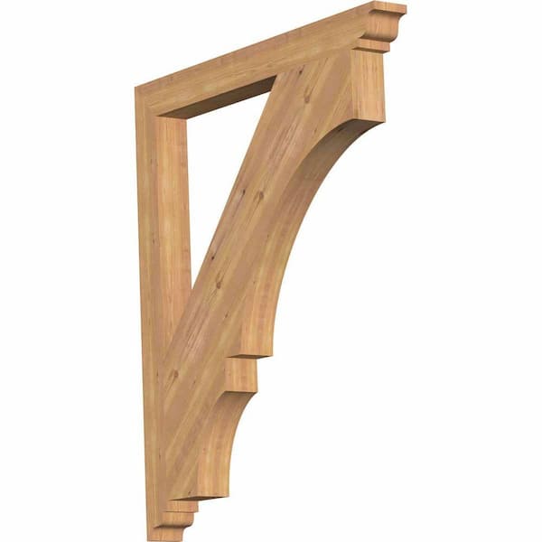 Ekena Millwork 3.5 in. x 44 in. x 38 in. Western Red Cedar Balboa Traditional Smooth Bracket