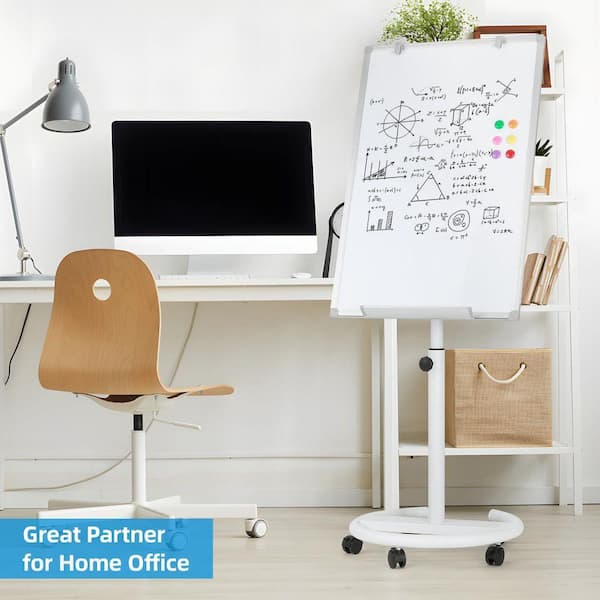 1-Pack Mobile Magnetic Dry Erase Board Portable Flip Chart Easel