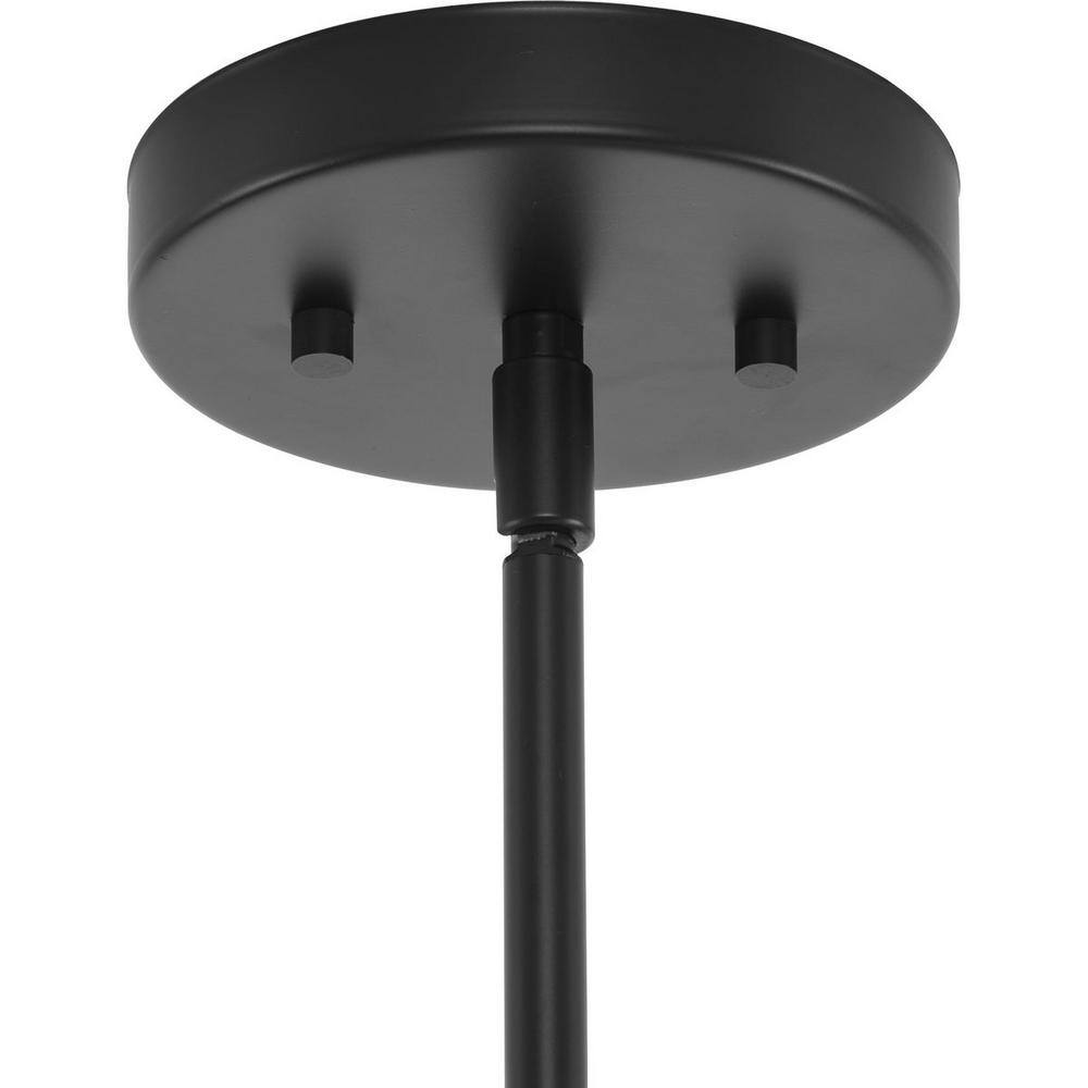 Atwell Matte Black 4-Light Island Pendant with Clear Glass Globes