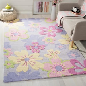 Kids Multi 6 ft. x 9 ft. Floral Area Rug