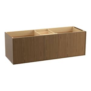 Jute 60 in. W x 22 in. D x 20 in. H Bathroom Vanity Cabinet without Top in Walnut Flax