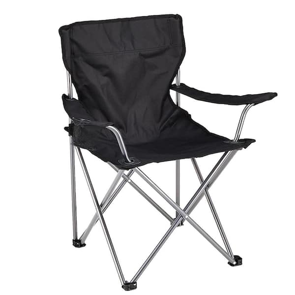 Outdoor Foldable Camping Chair with Detachable Umbrella, Armrest, Adju