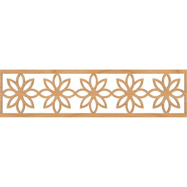 Ekena Millwork Daisy Fretwork 0.25 in. D x 47 in. W x 12 in. L Maple Wood Panel Moulding