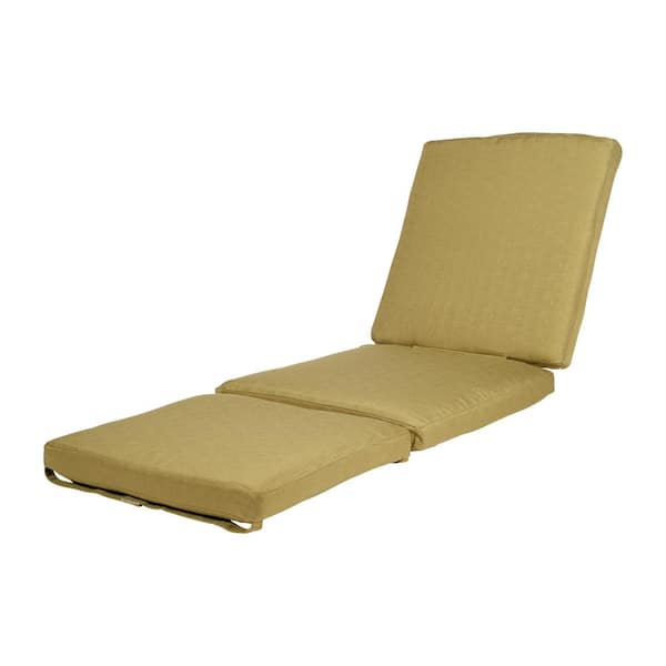 Hampton Bay Charlottetown Green Bean Outdoor Chaise Lounge Replacement Cushion
