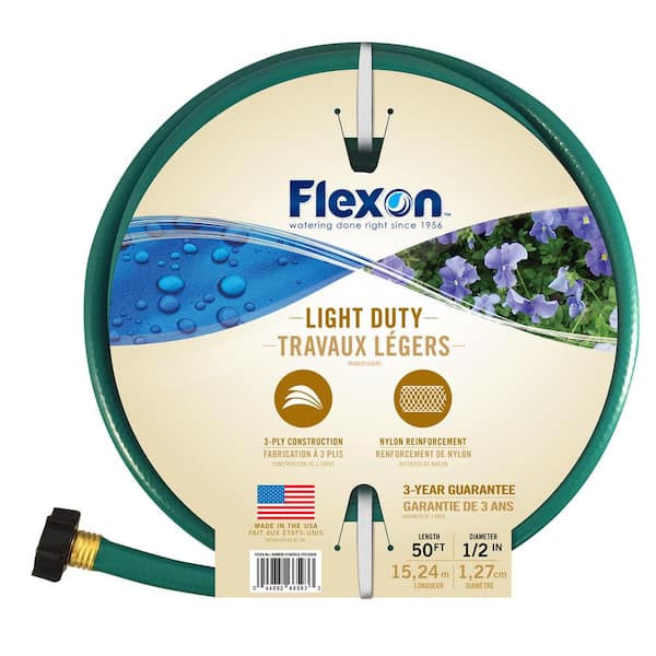 Flexon 1/2 in. Dia x 50 ft. Light Duty Garden Hose