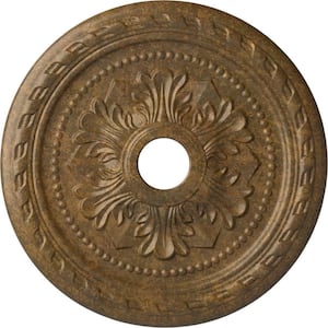 1-5/8 in. x 23-5/8 in. x 23-5/8 in. Polyurethane Palmetto Ceiling Medallion, Rubbed Bronze