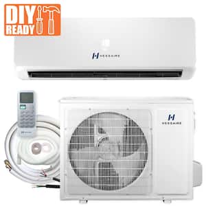 DIY 12,000 BTU 1-Ton Ductless Mini Split Air Conditioner and Heat Pump with Variable Speed Inverter and Remote, 208/230V