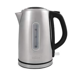 7-Cup Stainless Steel Cordless Electric Glass Kettle with Automatic Safety Shut Off