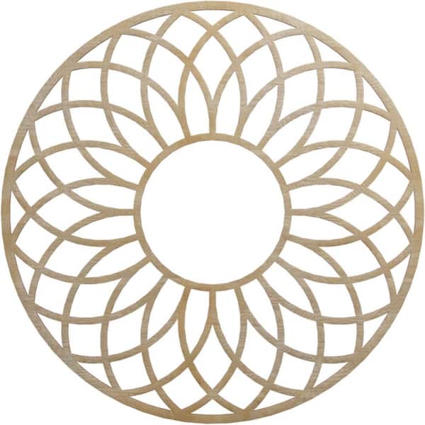 Ekena Millwork 0.375 in. x 32 in. x 32 in. Wood Medallion Moulding