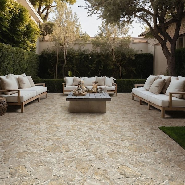 MSI Neptune Amber 17 in. x 26 in. Matte Porcelain Stone Look Floor