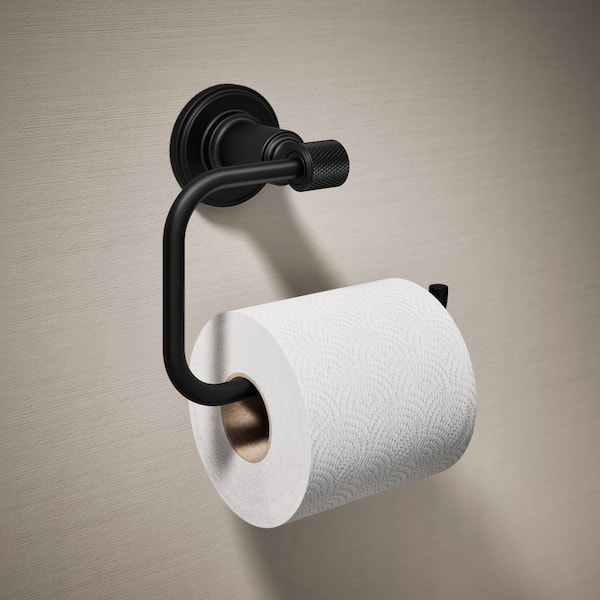 Torrington Wall Mounted Toilet Paper Holder in Matte Black