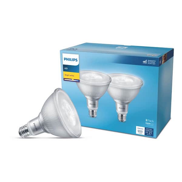 Philips 90-Watt Equivalent PAR38 Non-Dimmable E26 LED Light Bulb Bright White 3000K (8-Pack)