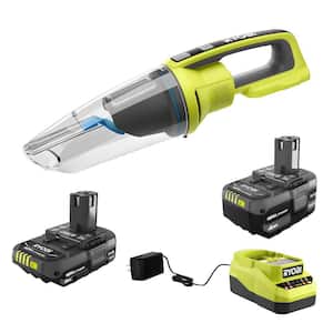 ONE+ 18V Lithium-Ion 4.0 Ah Battery, 2.0 Ah Battery, and Charger Kit with ONE+ Cordless Wet/Dry Hand Vacuum