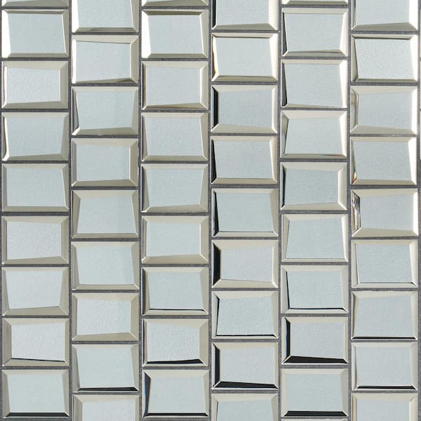 Ivy Hill Tile Aiga Glam Slate Gray 10.82 in. x 11.81 in. Polished Glass Wall Tile (0.88 Sq. Ft./Each)