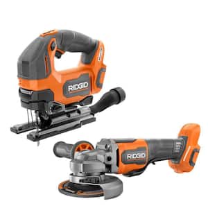 Ridgid 18V Cordless 2-Tool Combo Kit with Jig Saw and Grinder (Tools Only)