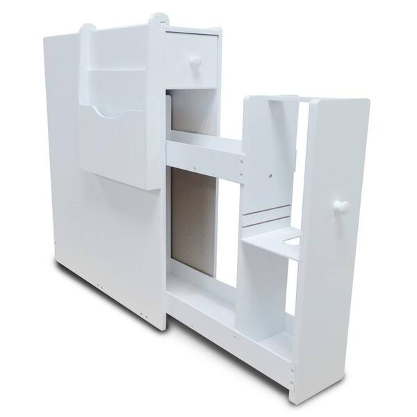 Tatayosi 19.69 in. W x 22.83 in. D x 5.51 in. H White Bathroom Storage Cabinet Side Cabinet Space Saving Cabinet Linen Cabinet