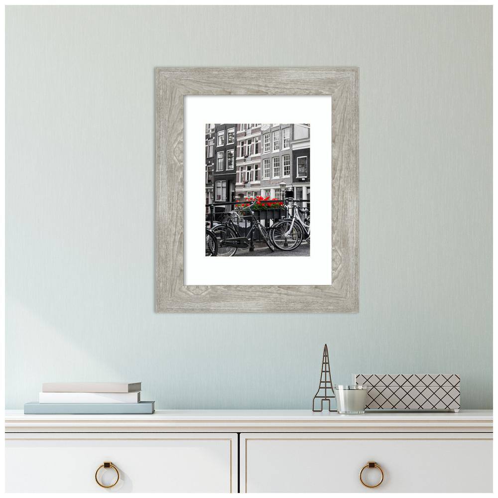 Dove Greywash Narrow Wood Wall Picture Frame 11x14