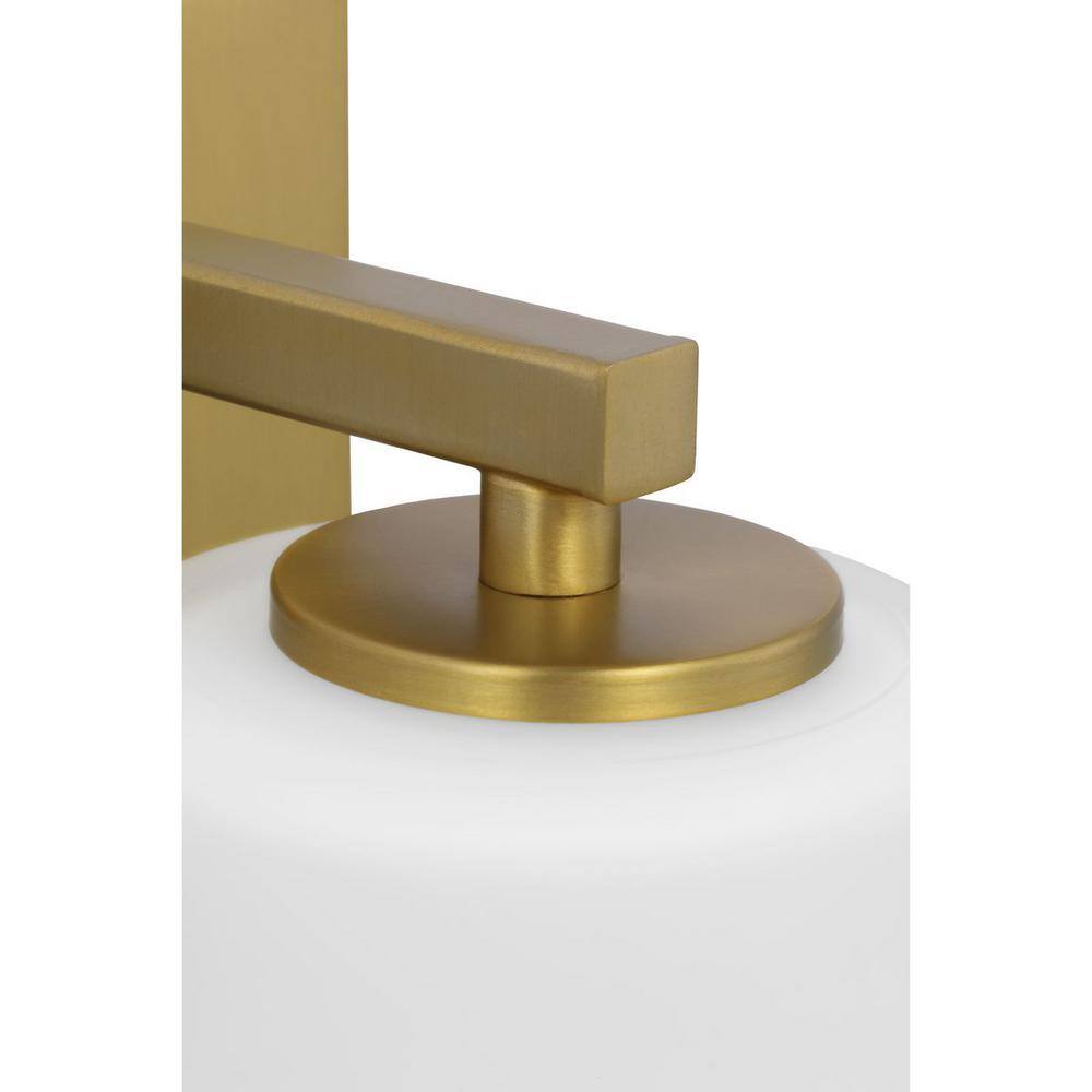 Vertex Brushed Gold 1-Light Bath Wall Sconce