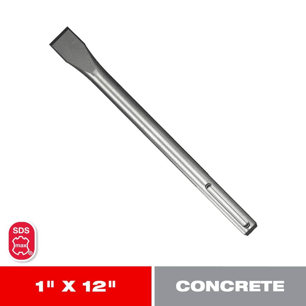 DIABLO 1 in. x 12 in. SDS-Max Carbide Flat Chisel Drill Bit