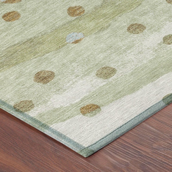 Chantille Machine Washable Indoor/Outdoor Abstract ACN2696 Sage 2 ft. x 3 ft. Accent Rug