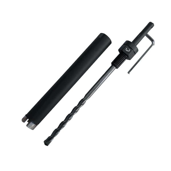 EDiamondTools 1 in. Dry/Wet Multipurpose Core Bit for Masonry, Concrete, and Natural Stone #30/40 Diamond Grit with SDS Plus Pilot bit