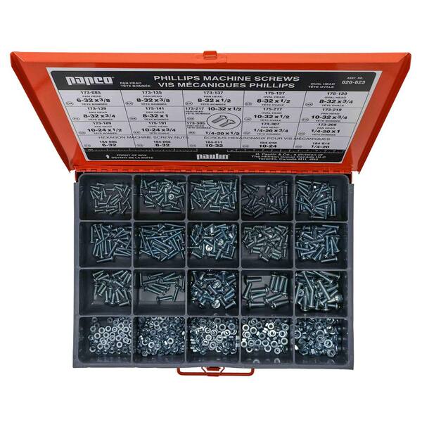 Steel Phillips Machine Screws Assorted Master Pro Kit (816-Pieces