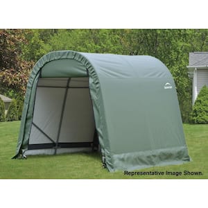 ShelterCoat 8 ft. x 16 ft. Wind and Snow Rated Garage Round Green STD