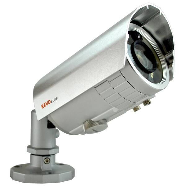 Revo Elite Wired 600 TVL Indoor and Outdoor Illuminating Bullet Surveillance Camera with Night Vision in Color