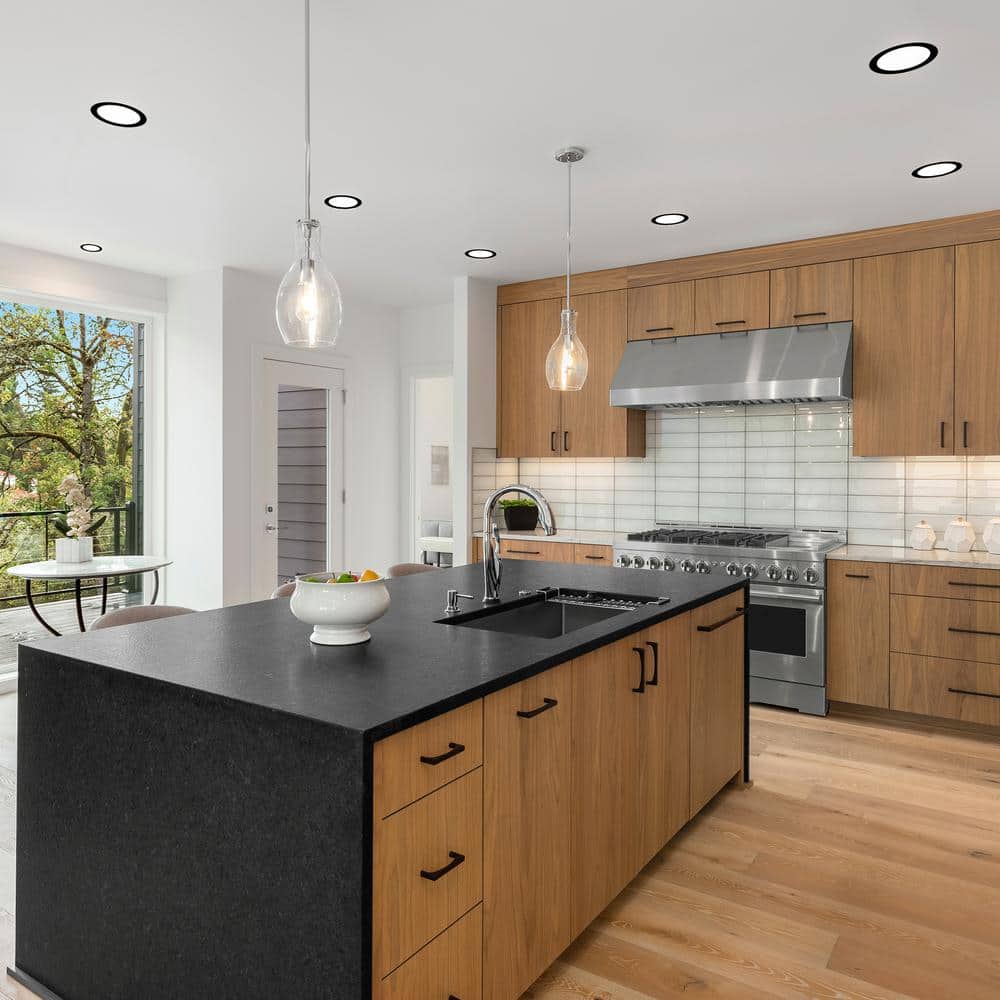 Black 6-Inch Ultra-Thin Aluminum LED Recessed Downlight