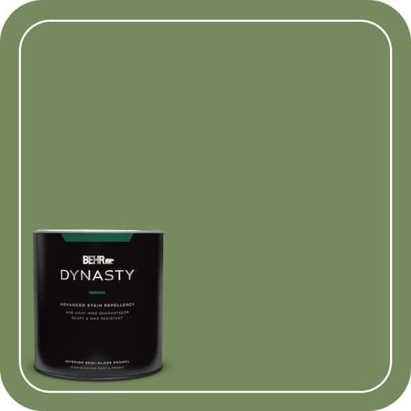 BEHR DYNASTY 1 qt. #M380-6 Fern Canopy Semi-Gloss Enamel Interior Stain-Blocking Paint and Primer