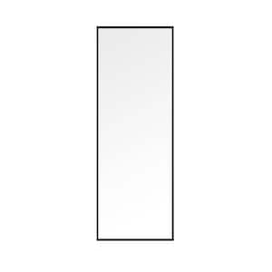 24 in. W x 65 in. H Rectangular Aluminum Framed Shatter Proof Floor Standing or Wall Mount Bathroom Vanity Mirror