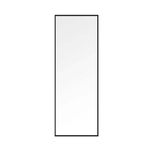 Unbranded 24 in. W x 65 in. H Rectangular Aluminum Framed Shatter Proof Floor Standing or Wall Mount Bathroom Vanity Mirror