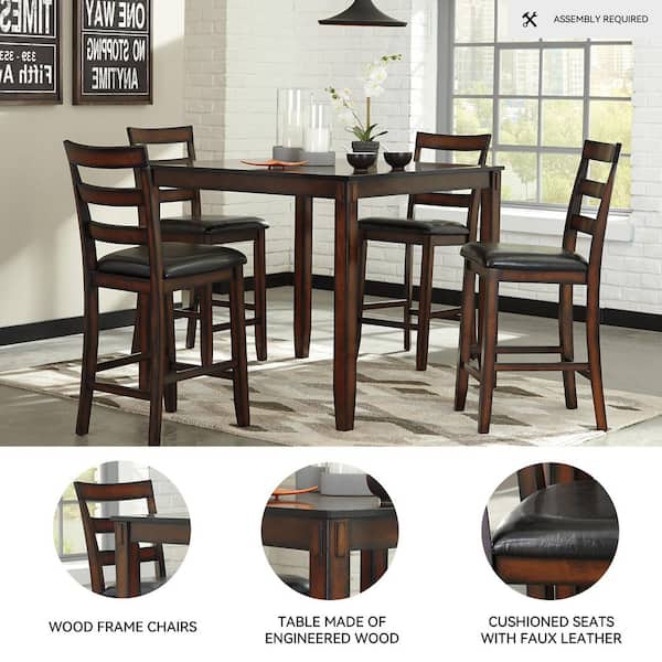Signature DESIGN BY ASHLEY Coviar 5-Piece Square Brown Wood