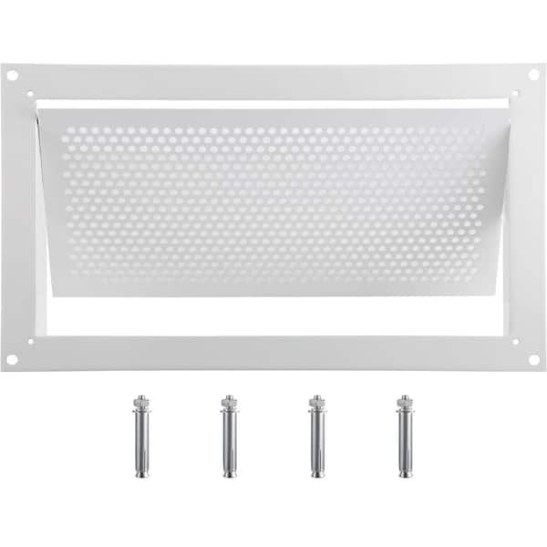 Wall Mounted Flood Vent, 8 in. H x 16 in. W x 2 in. D, White, Reduces Flood Risk and Damage for Crawl Spaces, Garages