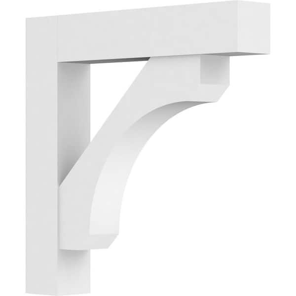 Ekena Millwork Standard Legacy 5 in. W x 30 in. H x 30 in. D Signature Urethane Polyurethane Bracket With Block Ends