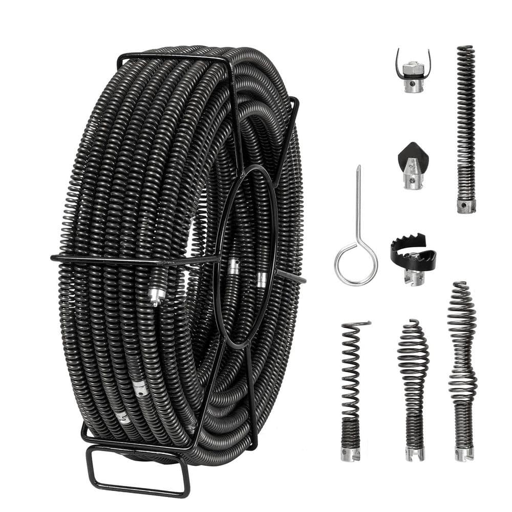 Drain Cleaning Cable 100 ft. x 5/8 in. Professional Sectional Drain Cleaner Cable with Cutters for 0.8 to 3.9 in. Pipes price history on PriceWatchPro