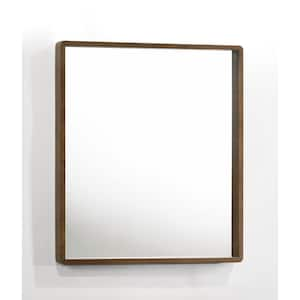 Nova Domus Metcalf Walnut 36 in. W x 40 in. H Mid-Century Rectangle Wood Mirror