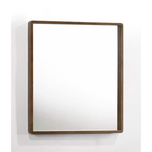 Nova Domus Metcalf Walnut 36 in. W x 40 in. H Mid-Century Rectangle Wood Mirror