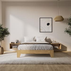 Aiko Brown Wood Frame Full Platform Bed