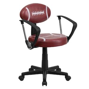 Football Brown Task Chair with Arms