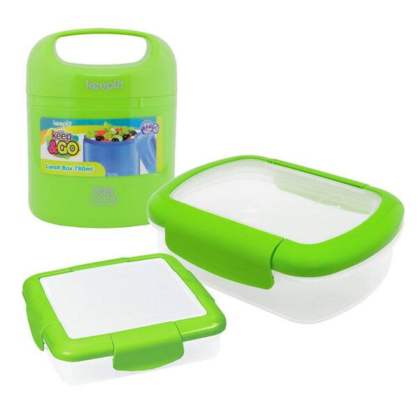 Keeplit Keep& Go 3-Piece Food Storage Container Assorted Pack in Green