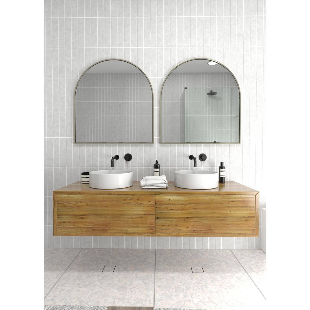 Elegant Full-Length Rectangular Bronze Wood Mirror 32"x30"