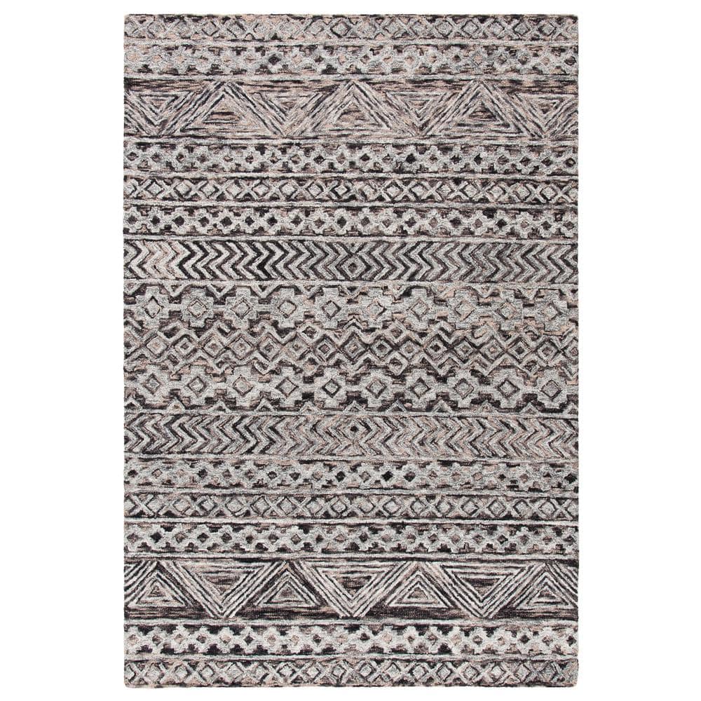 Abstract Gray/Brown Doormat 2 ft. x 3 ft. Chevron Aztec Area Rug price history on PriceWatchPro