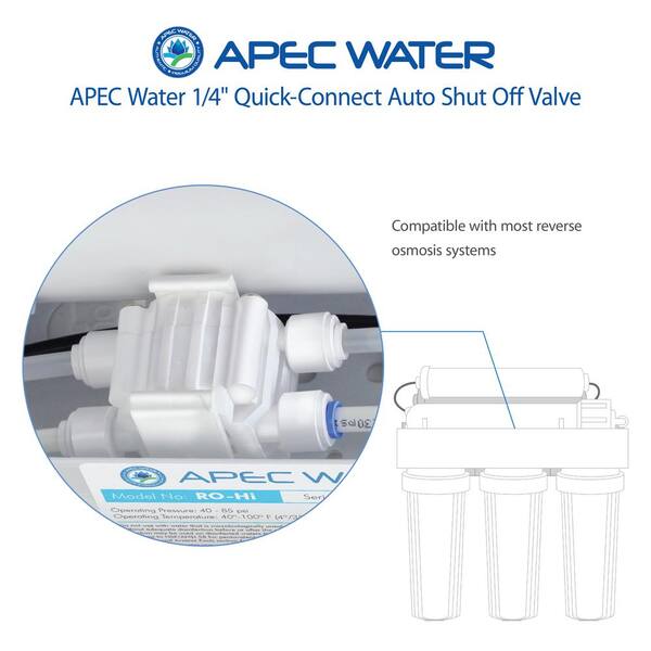 4 Way 1//4 Port Auto Shut Off Valve For RO Reverse Osmosis Water Filter*hu
